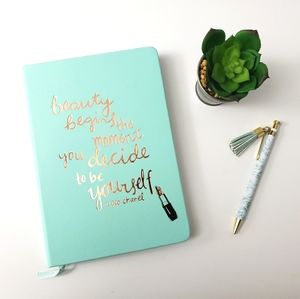 Cute Journal with Embossed Coco Chanel Quote